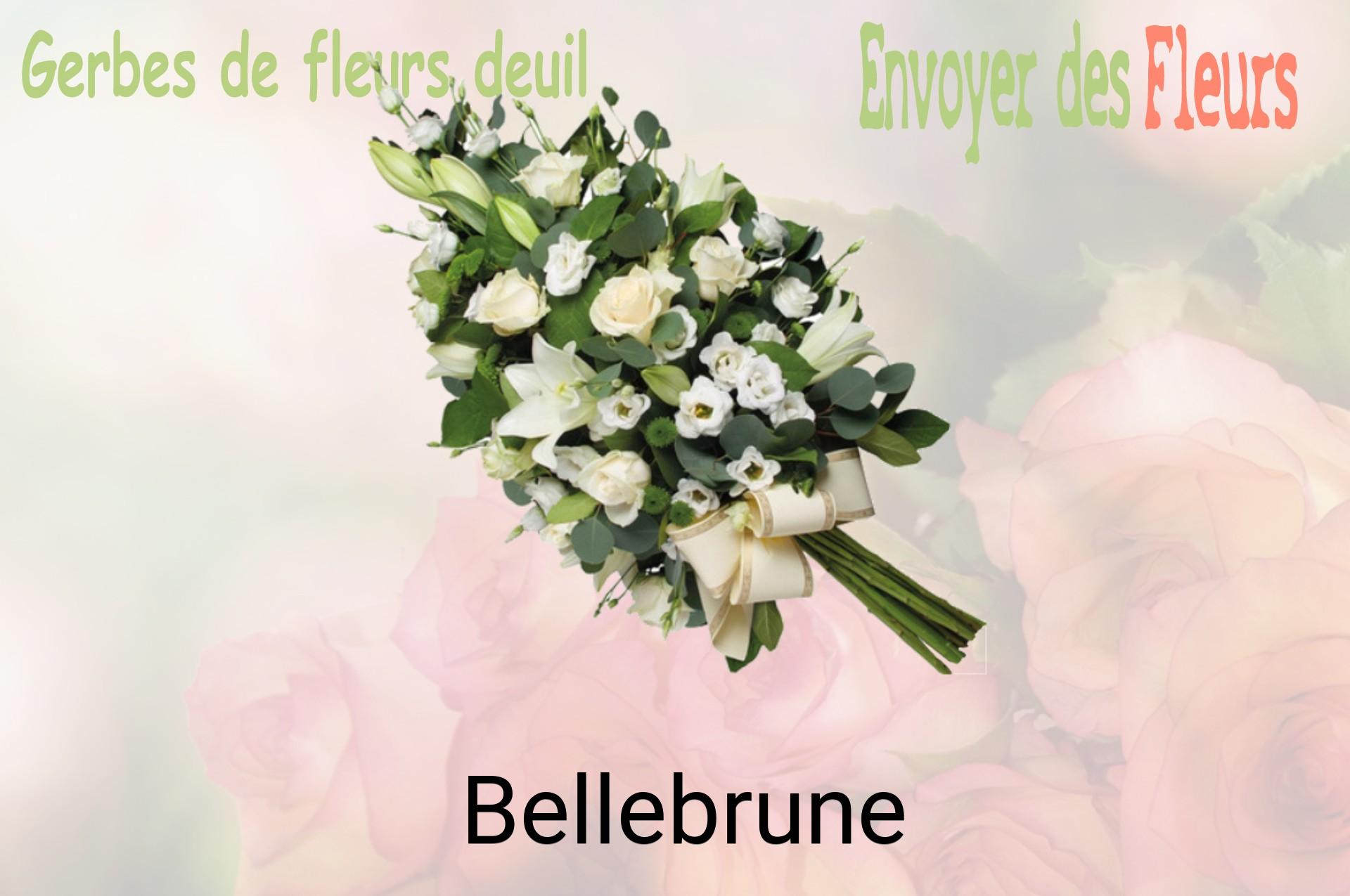 Gerbe de fleurs de deuil livrée à Bellebrune
